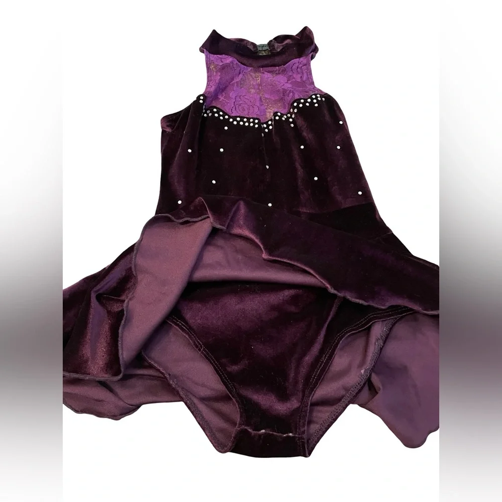 Charming Kids Dance Costume in Deep Purple